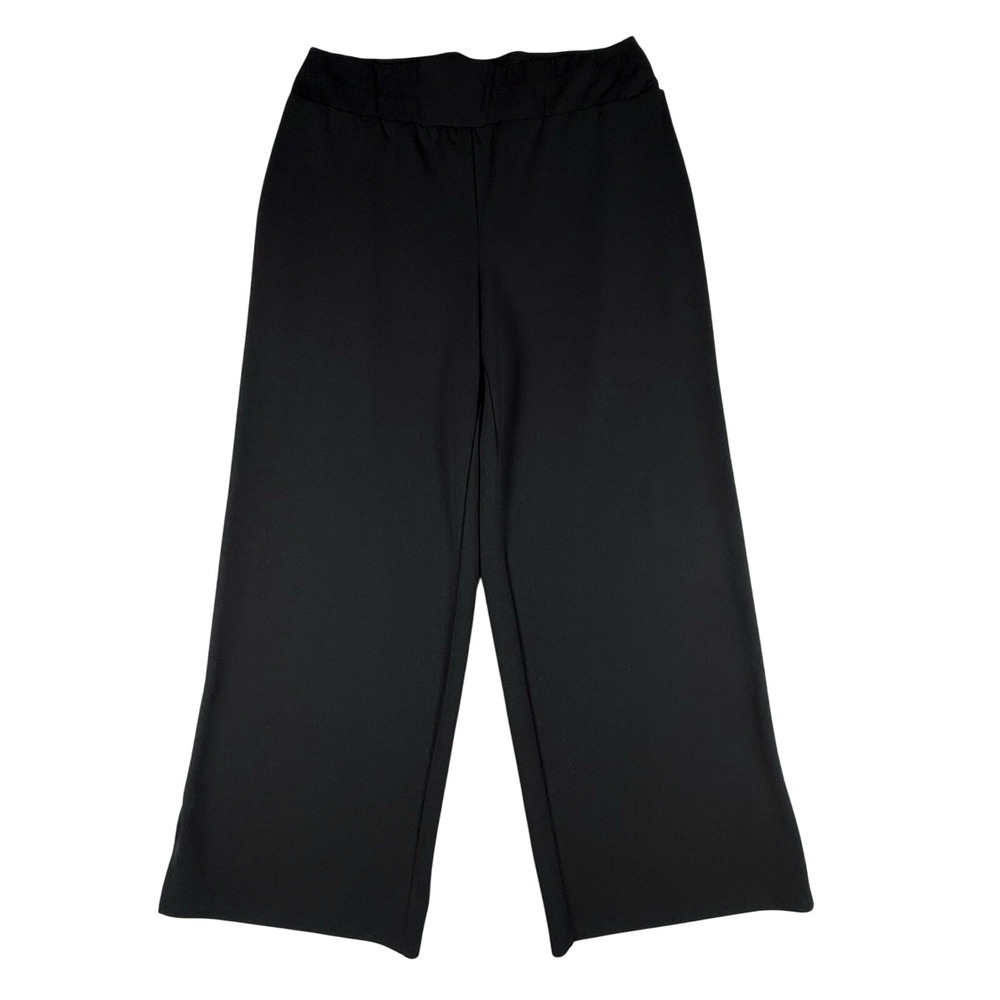 Cato High Rise Wide Leg Black Pull On Pants Women‎ Sz 14/16 Black Boho Capsule
